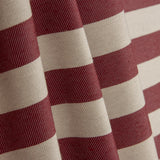 Toile de coton rayée bicolore rouge et écru - Ribes y Casals