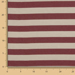 Toile de coton rayée bicolore rouge et écru - Ribes y Casals