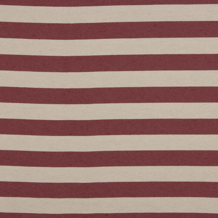 Toile de coton rayée bicolore rouge et écru - Ribes y Casals