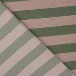 Toile de coton rayée bicolore verte et beige - Ribes y Casals