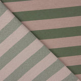 Toile de coton rayée bicolore verte et beige - Ribes y Casals