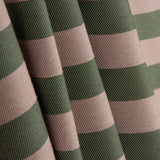 Toile de coton rayée bicolore verte et beige - Ribes y Casals