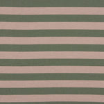Toile de coton rayée bicolore verte et beige - Ribes y Casals