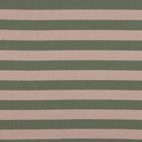 Toile de coton rayée bicolore verte et beige - Ribes y Casals