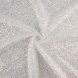 Tulle fantaisie blanc brillant avec mini-tissus à sequins - Ribes y Casals