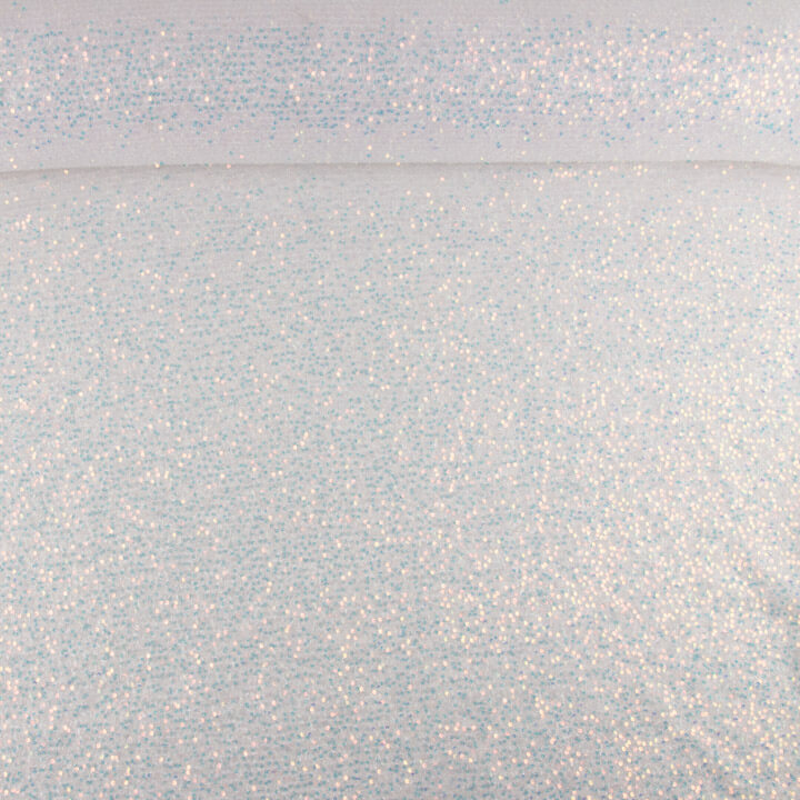 Tulle fantaisie blanc brillant avec mini-tissus à sequins - Ribes y Casals
