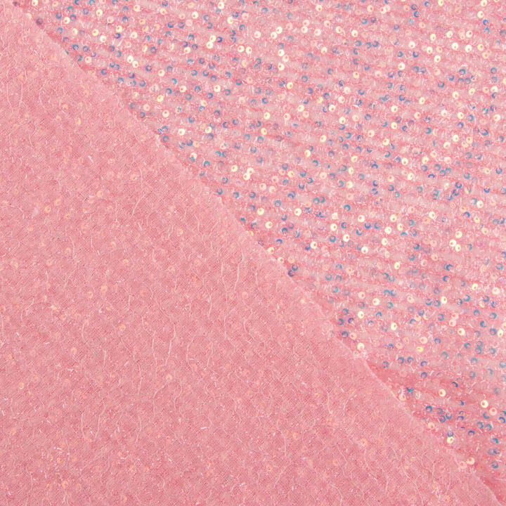 Tulle fantaisie rose brillant avec mini-sequins - Ribes y Casals