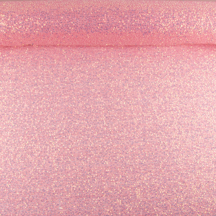 Tulle fantaisie rose brillant avec mini-sequins - Ribes y Casals