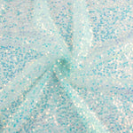 Tulle fantaisie vert eau scintillant avec mini-tissus à sequins - Ribes y Casals