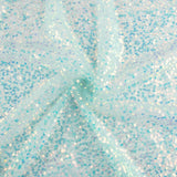 Tulle fantaisie vert eau scintillant avec mini-tissus à sequins - Ribes y Casals