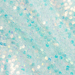 Tulle fantaisie vert eau scintillant avec mini-tissus à sequins - Ribes y Casals
