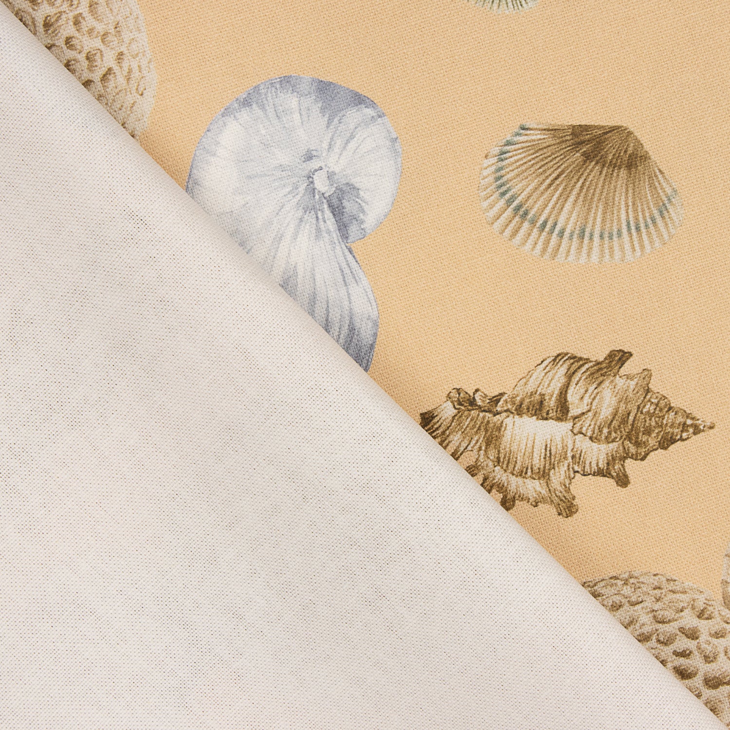 Toile Half Panama Marine Coquillages - Ribes y Casals