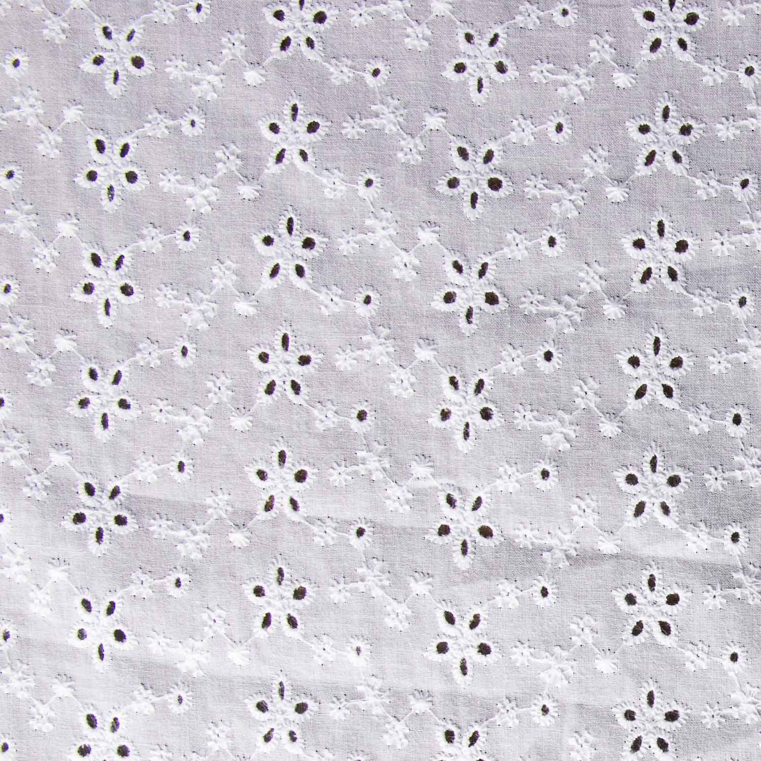 Broderie suisse Fleur champêtre blanche - Ribes y Casals