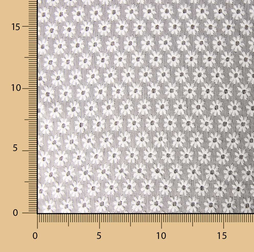 Broderie suisse Marguerites Mini Blanc - Ribes y Casals