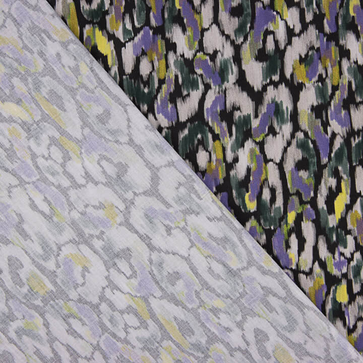 Popeline satinée en tissu de coton, motifs abstraits - Ribes y Casals
