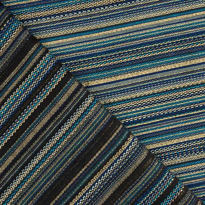 Brokat Lurex à rayures « Alpujarreña » bleu - Ribes y Casals