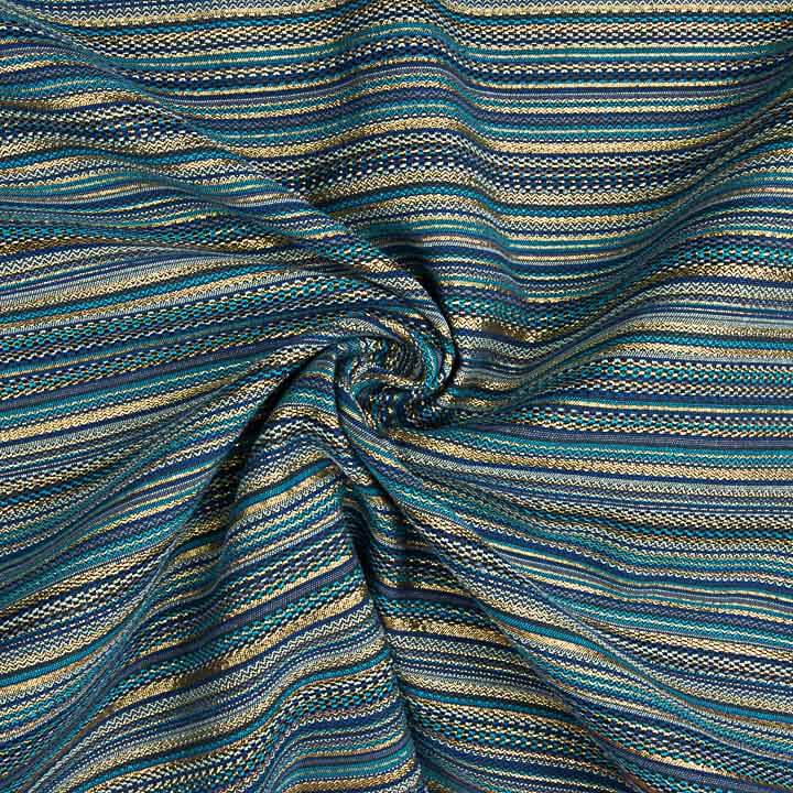 Brokat Lurex à rayures « Alpujarreña » bleu - Ribes y Casals