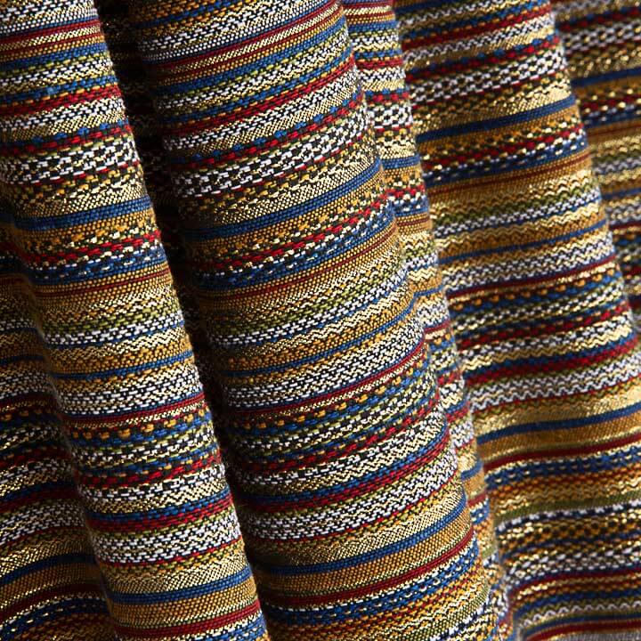 Brokat Lurex à rayures Alpujarreña multicolore - Ribes y Casals