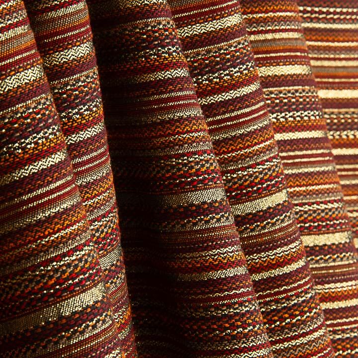 Brokat Lurex à rayures « Alpujarreña » rouge - Ribes y Casals