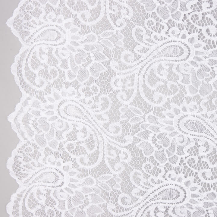 Dentelle brodée Bridal Garden Paisley blanche - Ribes y Casals
