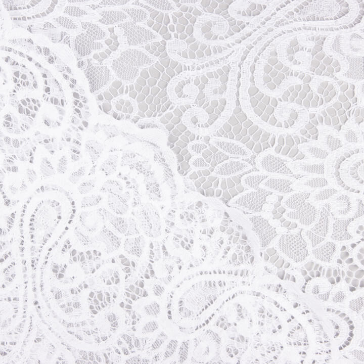 Dentelle brodée Bridal Garden Paisley blanche - Ribes y Casals