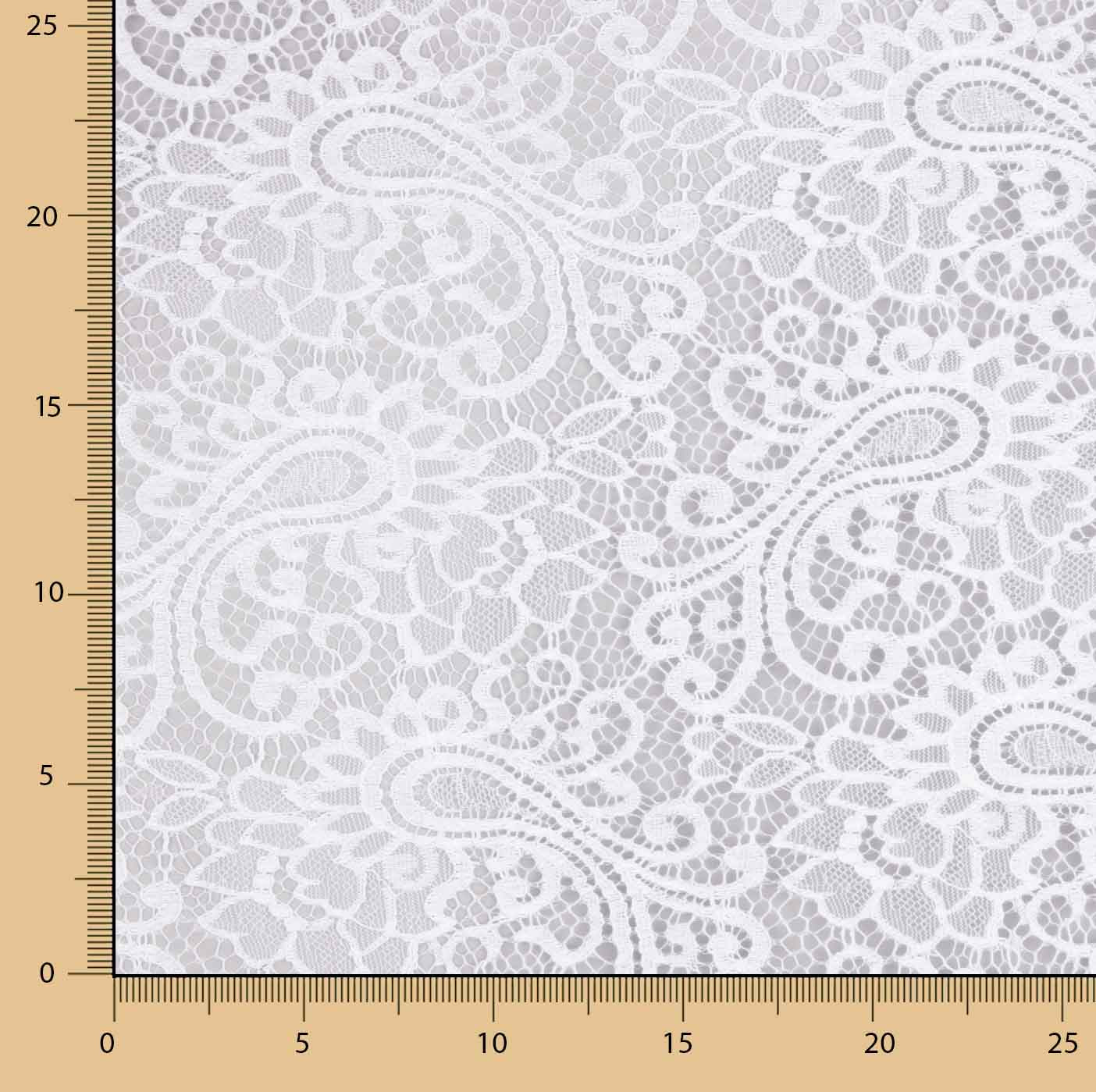Dentelle brodée Bridal Garden Paisley blanche - Ribes y Casals