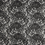 Dentelle brodée Bridal Garden Paisley noire - Ribes y Casals
