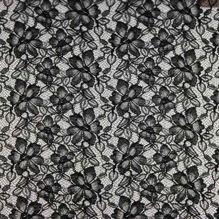 Dentelle brodée Bridal Garden noire - Ribes y Casals