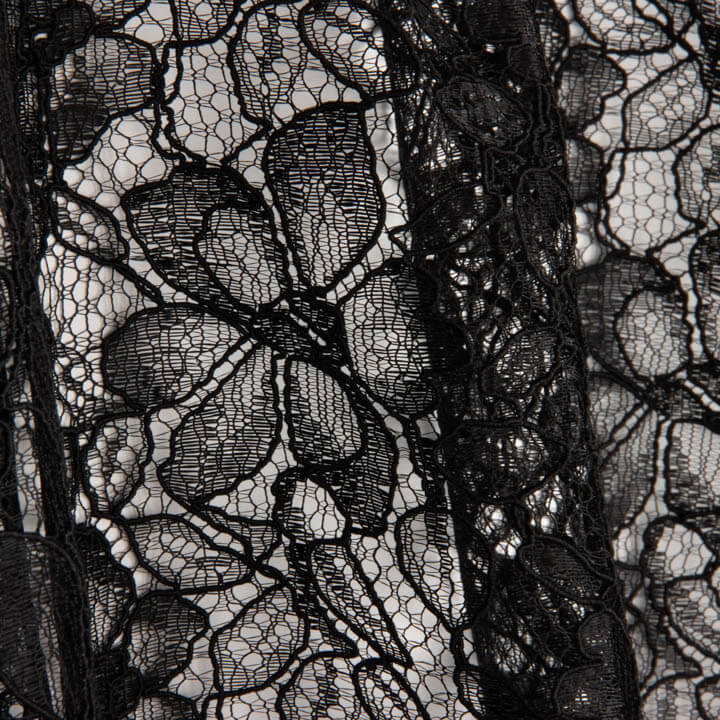 Dentelle brodée Bridal Garden noire - Ribes y Casals