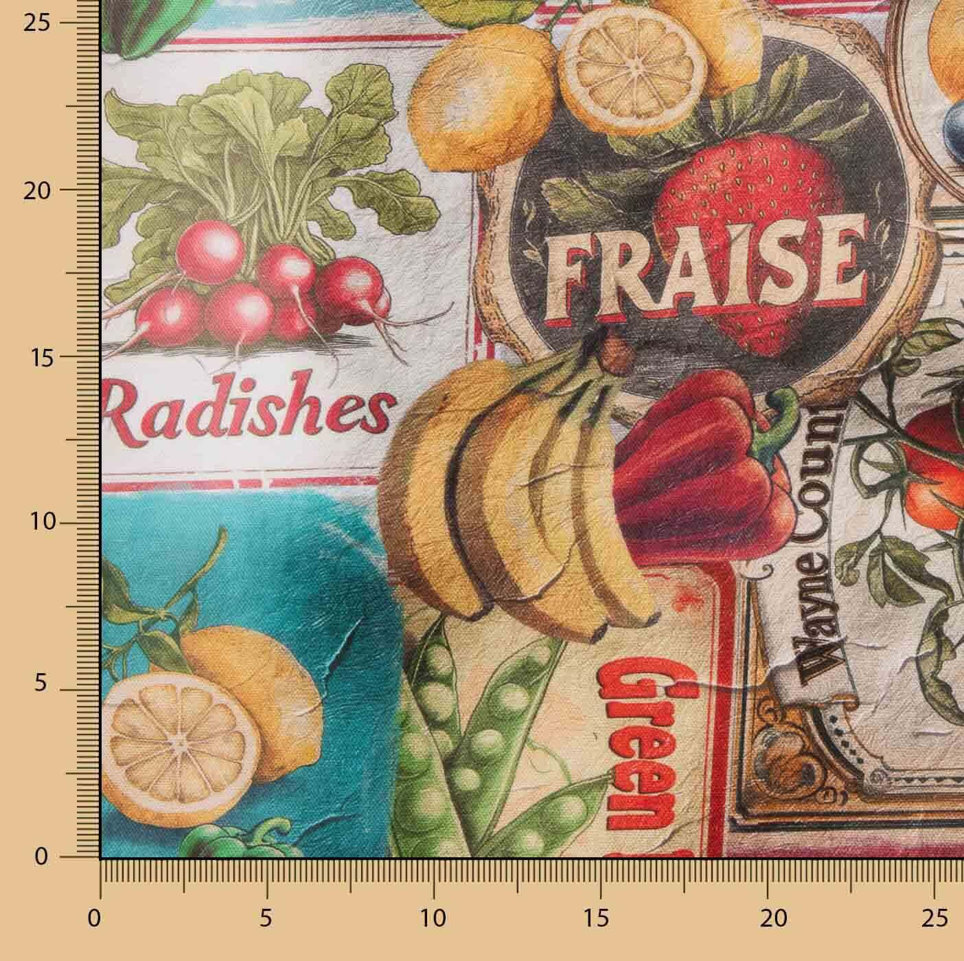 Toile de coton imprimée « Mercado Vintage » - Ribes y Casals