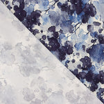 Tissu de viscose élastique à fleurs aquarelles bleues - Ribes y Casals