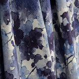Tissu de viscose élastique à fleurs aquarelles bleues - Ribes y Casals