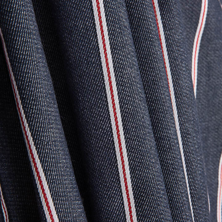 Denim avec rayures Heritage marin, rouge et blanc - Ribes y Casals
