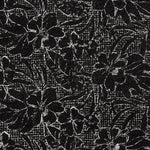Bouclé brodé de motifs floraux Noctis Noir - Ribes y Casals
