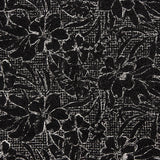 Bouclé brodé de motifs floraux Noctis Noir - Ribes y Casals