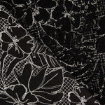 Bouclé brodé de motifs floraux Noctis Noir - Ribes y Casals