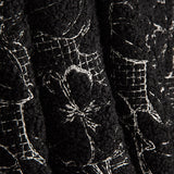 Bouclé brodé de motifs floraux Noctis Noir - Ribes y Casals