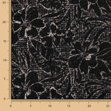 Bouclé brodé de motifs floraux Noctis Noir - Ribes y Casals