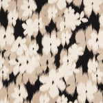 Viscose satin imprimé fleurs, nuance noir - Ribes y Casals