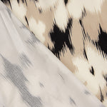 Viscose satin imprimé fleurs, nuance noir - Ribes y Casals