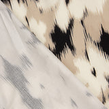 Viscose satin imprimé fleurs, nuance noir - Ribes y Casals
