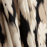 Viscose satin imprimé fleurs, nuance noir - Ribes y Casals