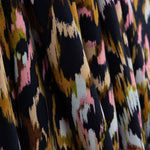 Tissu de viscose satin imprimé animal print rose - Ribes y Casals
