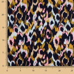 Tissu de viscose satin imprimé animal print rose - Ribes y Casals