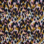 Tissu de viscose satin imprimé animal print rose - Ribes y Casals