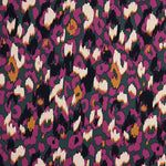 Crêpe de viscose à imprimé animal abstrait violet - Ribes y Casals