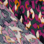 Crêpe de viscose à imprimé animal abstrait violet - Ribes y Casals