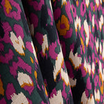 Crêpe de viscose à imprimé animal abstrait violet - Ribes y Casals