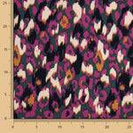 Crêpe de viscose à imprimé animal abstrait violet - Ribes y Casals