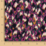 Crêpe de viscose à imprimé animal abstrait violet - Ribes y Casals